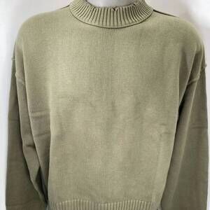 NEW SCUFFERS unisex distressed knit sweater in green